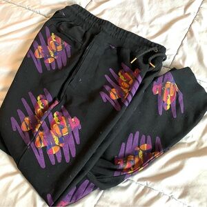 Black Graphic Men's Sweatpants /Joggers Sz. XL